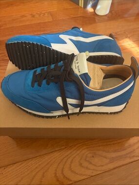 rag & bone Blue and White Retro Runner Sneakers